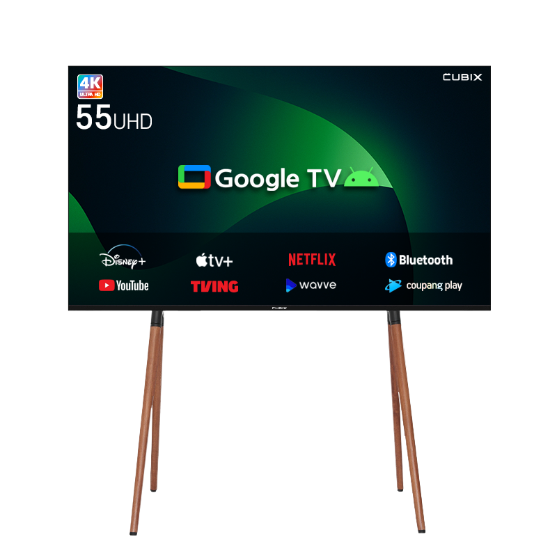 이젤큐빅스 139cm(55인치) TV 구글 스마트 4K UHD 인테리어 1등급 기사방문설치 - 상세 이미지 2