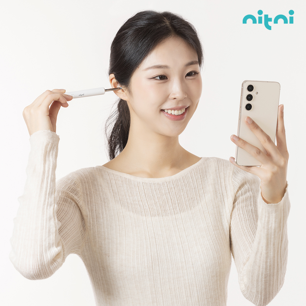 니트니 귀내시경 귀이개 귀파개 무선 귀후비개 카메라 500만화소 이어픽베이직 제품 이미지