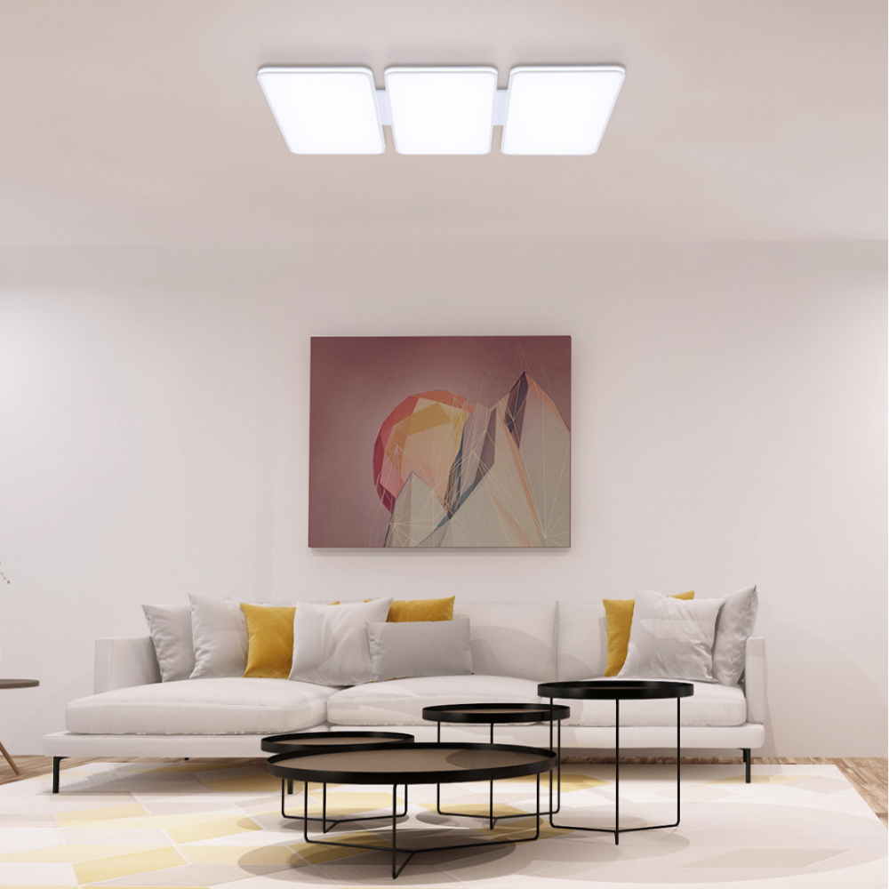 KC인증/무료+당일발송 국산 LED 거실등 시스템 아파트 사각 거실 조명 등 180W, 주광색 - 상세 이미지 2