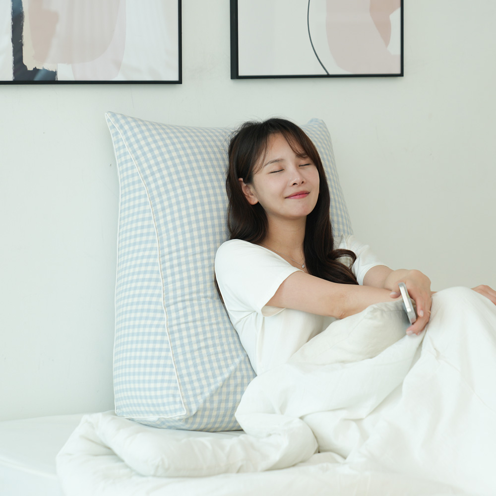 킹리치 삼각 등받이쿠션 세모 등쿠션 허리 등 쇼파 침대 소형 이미지 3