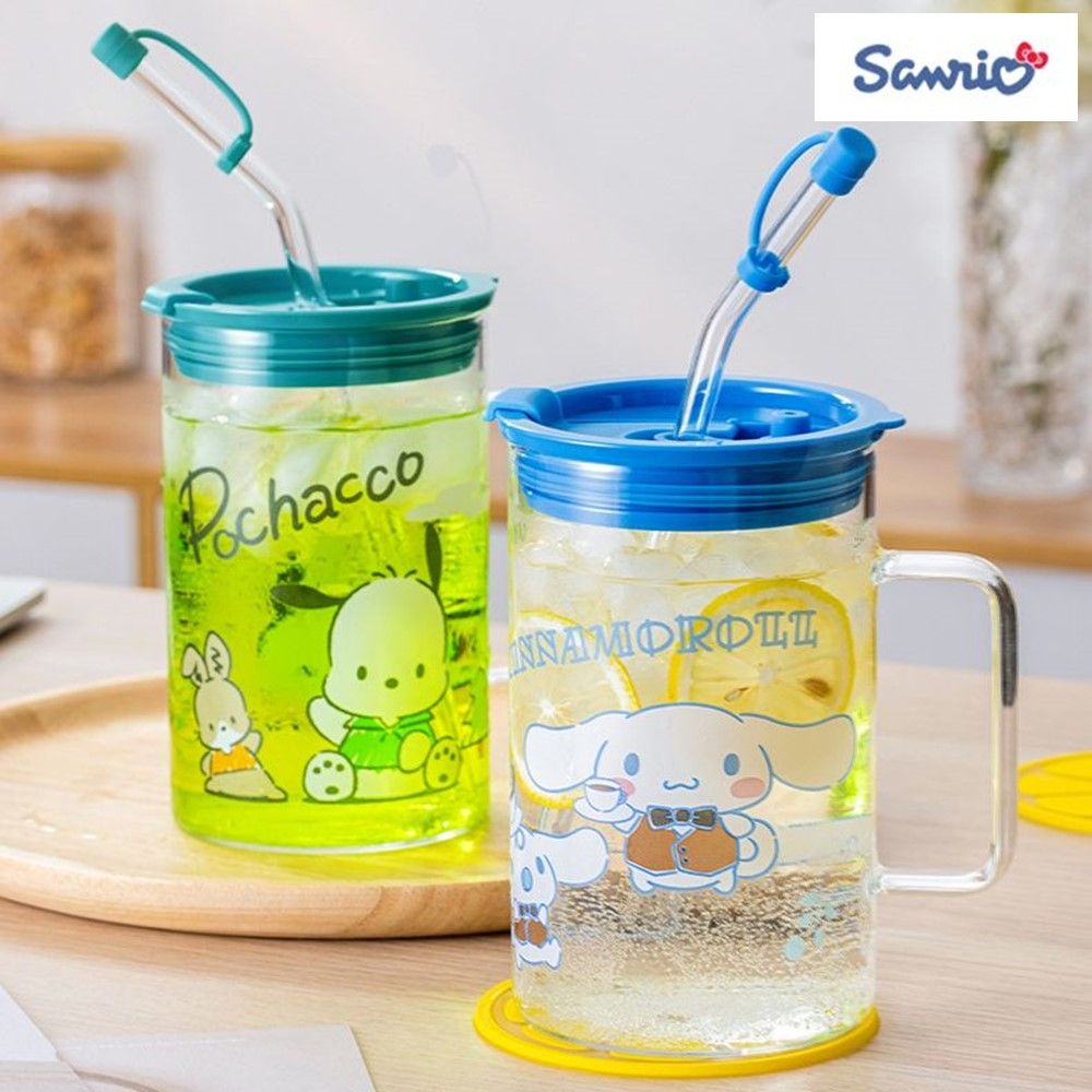 시나모롤 머그 뚜껑 유리컵 700ml 산리오 굿즈 선물 - 상세 이미지 3