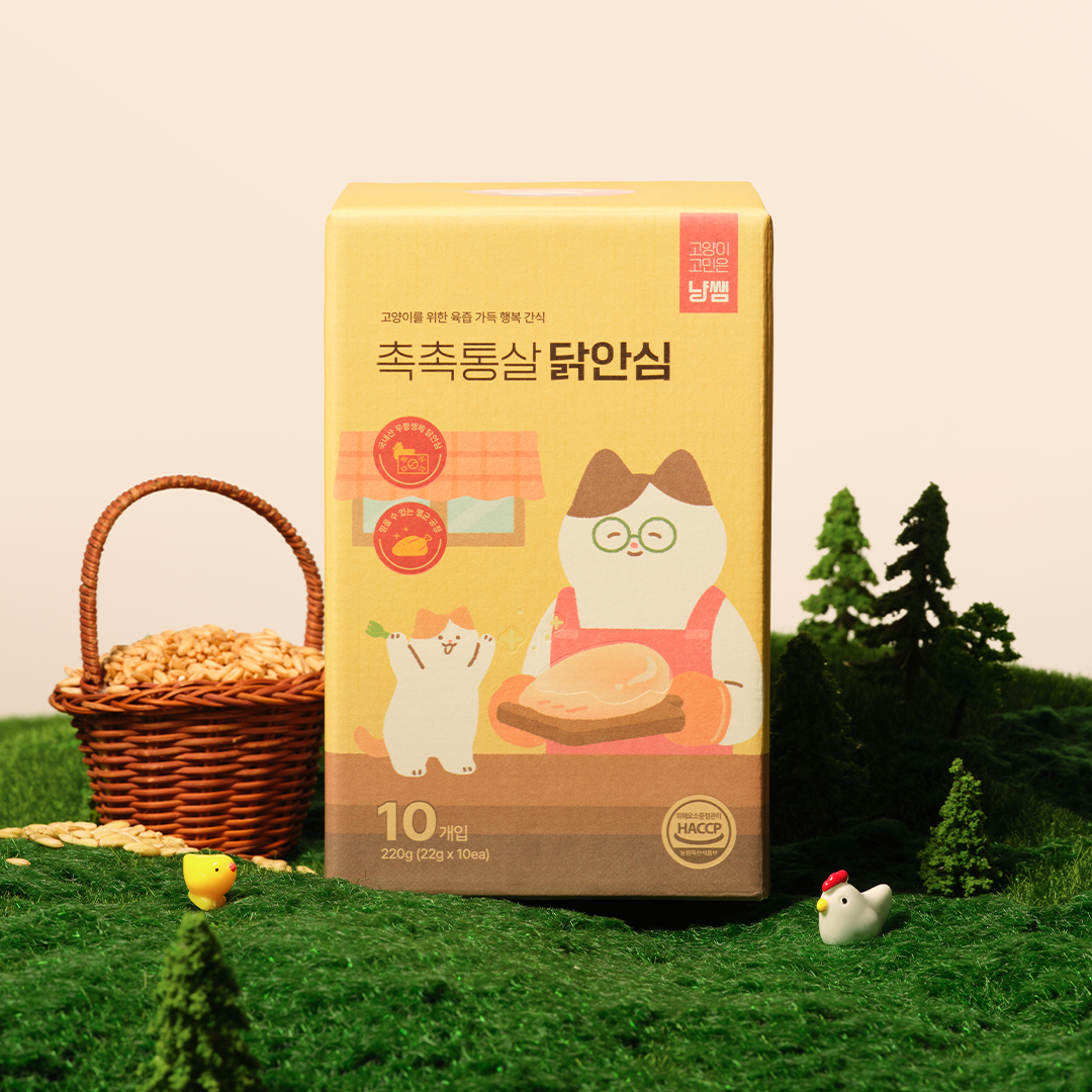 냥쌤 촉촉통살 고양이 간식 닭고기 안심 아기 저염간식 특식 닭안심, 22g, 10개 - 상세 이미지 2