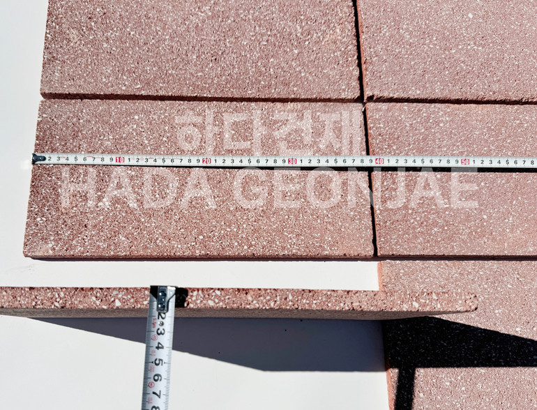 모노타일 점보 390x190x15T 레드 / 하다건재