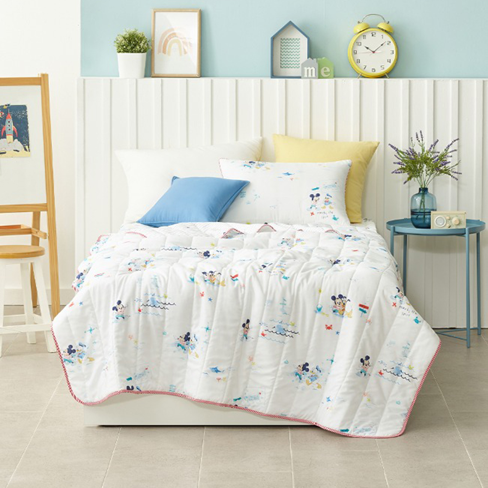 레노마 홈 디즈니 미키트립 모달 인견 여름용 차렵이불 슈퍼싱글