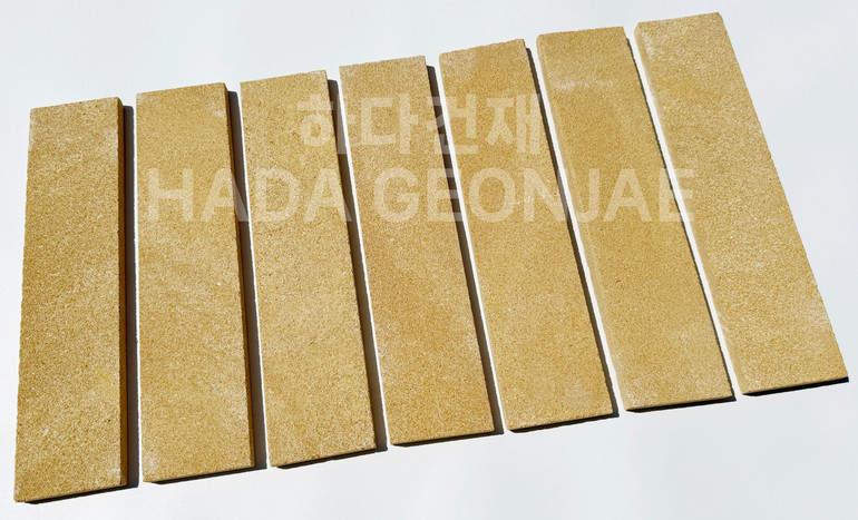 라임스톤 300x70x15T 평스톤 옐로우 / 하다건재 천연석타일