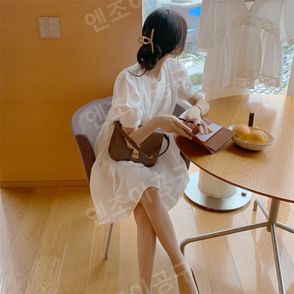 라디오스타 868화 장도연 화이트 원피스 A라인 스퀘어넥 의상 옷 패션 - 상세 이미지 5
