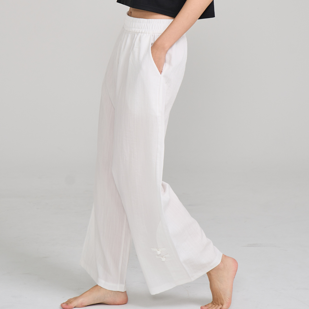 에이원 찰랑찰랑 매듭포인트 9부 와이드 팬츠 115 - 상품 이미지