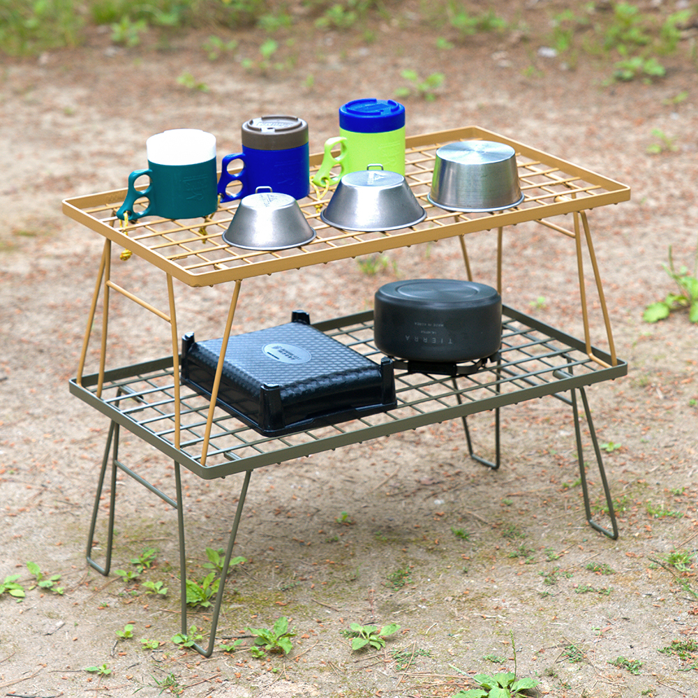 브리즈문 캠핑 접이식 테이블 쉘프 쿨러 난로 선반 폴딩 팬히터 필드랙