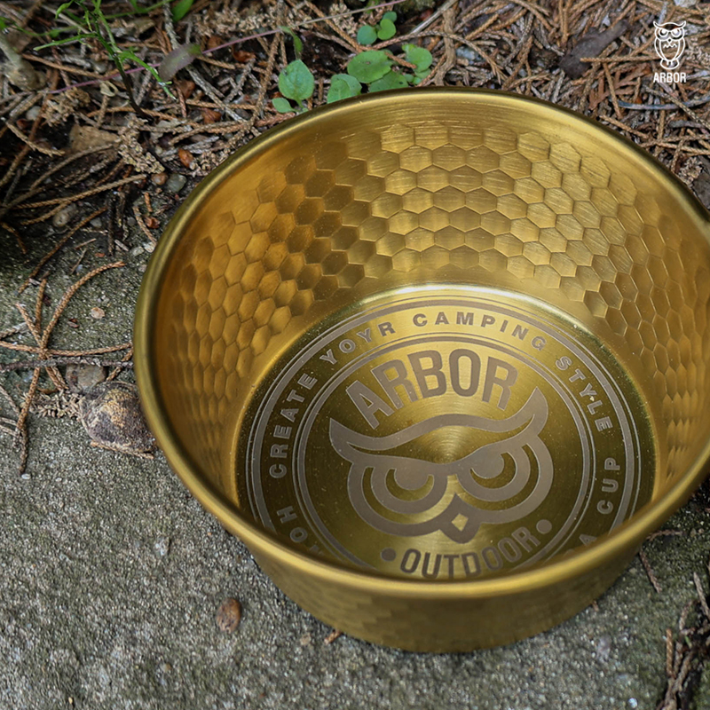 시에라컵 캠핑컵 아버 캠핑 허니콤 골드 실버 스테인리스 ARBOR 500ml 이미지 8