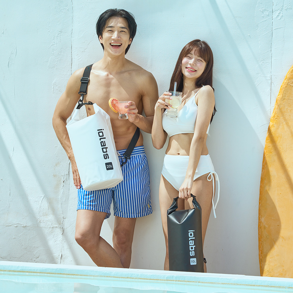 아이오랩스 듀얼스트랩 방수가방 드라이백 백팩 생존 수영복 물놀이 수영장 워터파크 10L - 상세 이미지 2