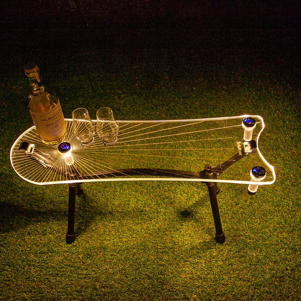 샤이니 보조테이블 보드 캠핑 사이드 테이블 투명 아크릴 table 접이식