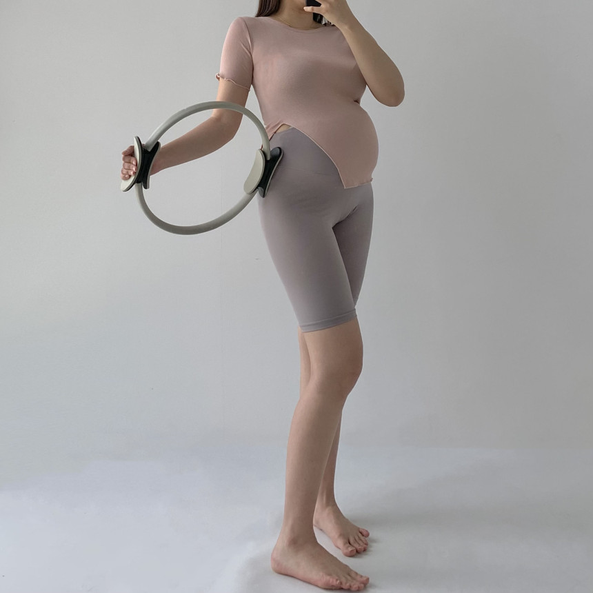 임산부 쿨 5부레깅스 임부복 임산부운동복 임부레깅스 여름 임신복 만삭 임산부 필라테스 요가 운동복 빅사이즈 임산부바지 상세 이미지 31