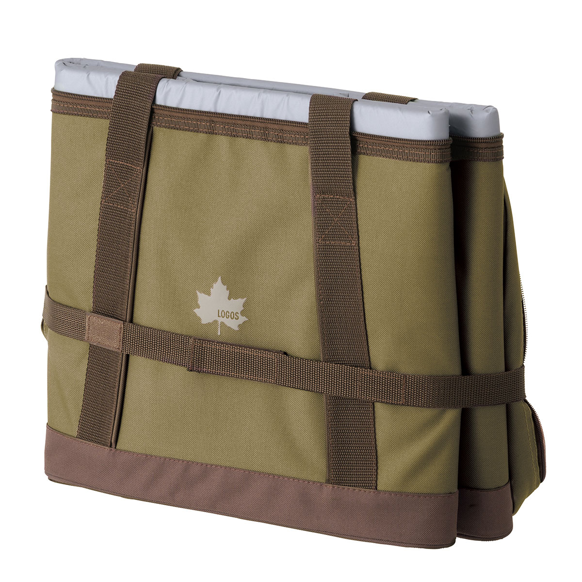 로고스 항균 보냉백 소프트쿨러 25L, 카키베이직