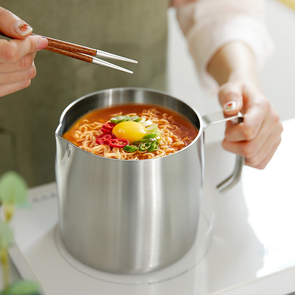 인덕션 IH 라면 냄비 주전자 거름망 세트 스텐 케틀팟 1.8L - 메인 이미지