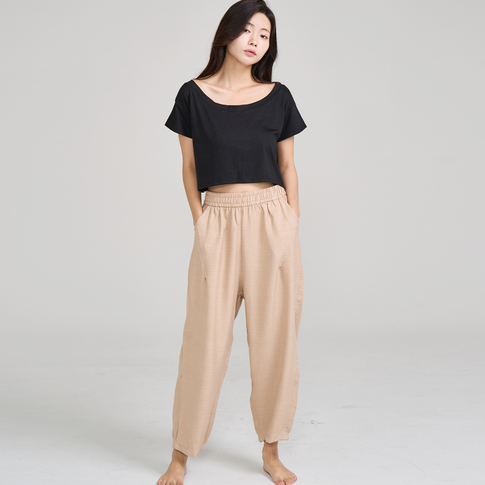 에이원 찰랑찰랑 포켓사선 와이드 히든밴딩 배기팬츠 117 - 상세 이미지 5