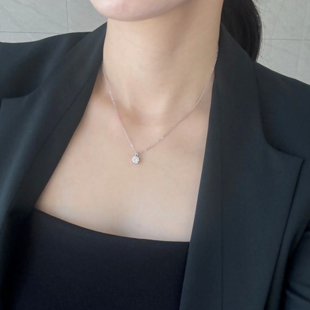 모이사나이트 목걸이 4프롱 랩다이아 다이아목걸이 이미지 8