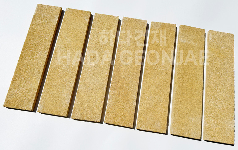 라임스톤 300x70x15T 평스톤 옐로우 / 하다건재 천연석타일