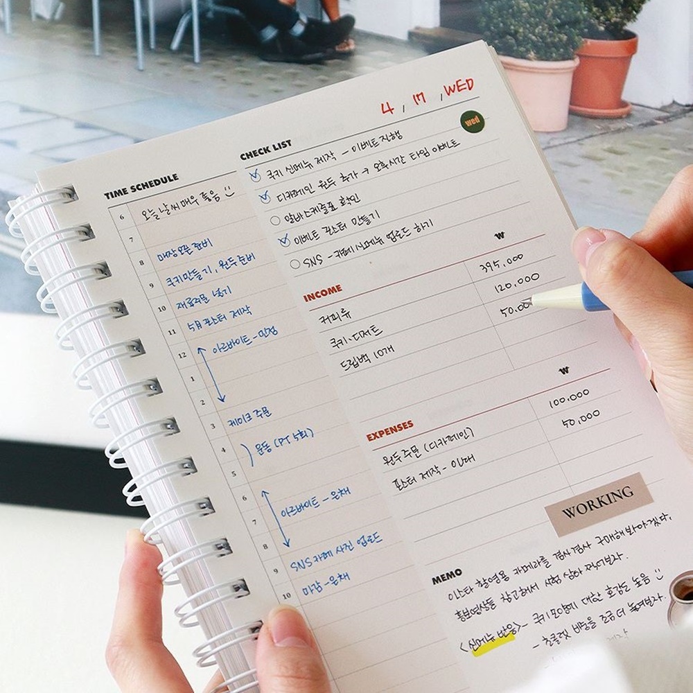 자영업자 만년 다이어리 데일리 6개월 다이어리 이미지 8
