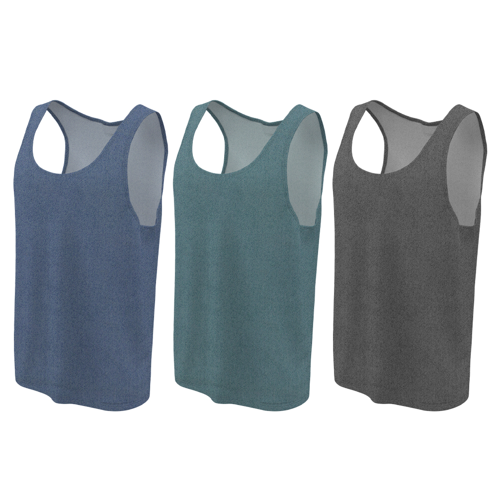 다크샤 남성 나일론 쿨 런닝 3종 세트 민소매 나시 냉감