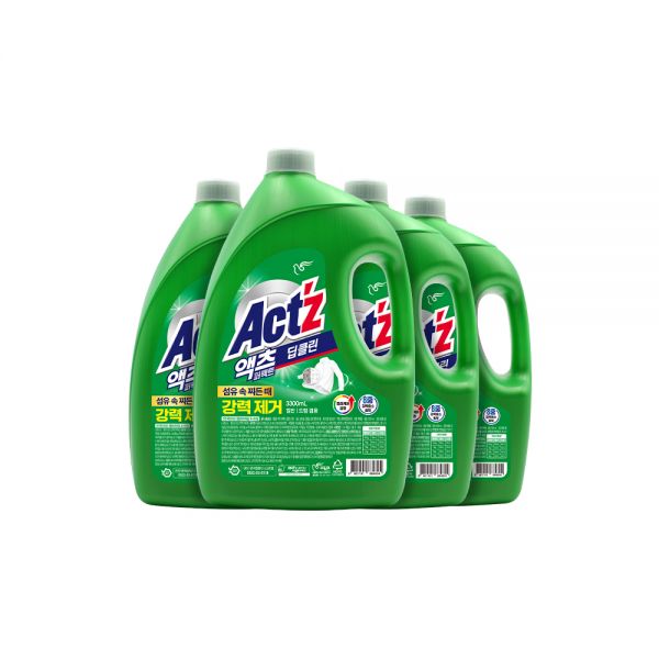 액체세제 액츠 퍼펙트 3300ml 딥클린 X 4개 : 휼이네하우스