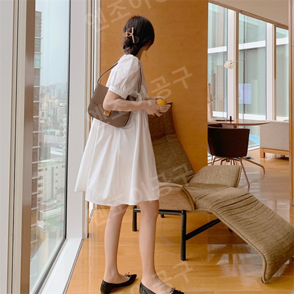 라디오스타 868화 장도연 화이트 원피스 A라인 스퀘어넥 의상 옷 패션 - 상세 이미지 3