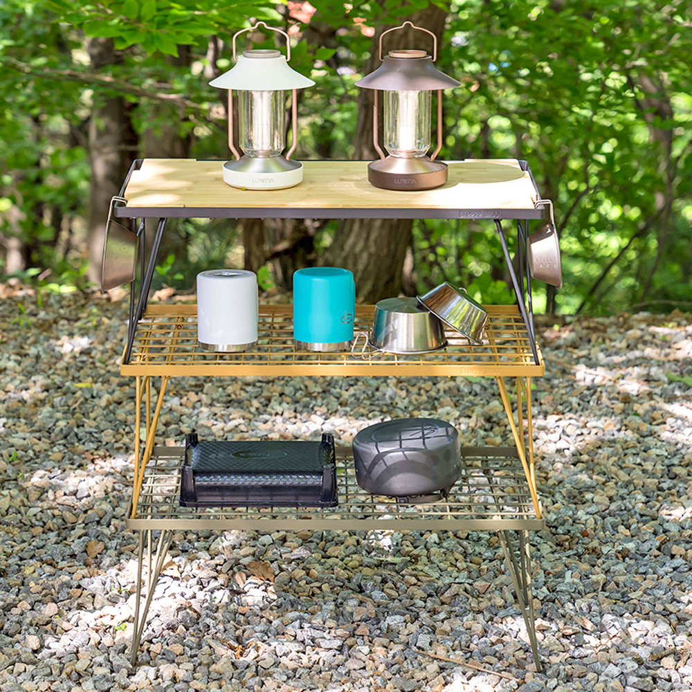 브리즈문 캠핑 접이식 테이블 쉘프 쿨러 난로 선반 폴딩 팬히터 필드랙