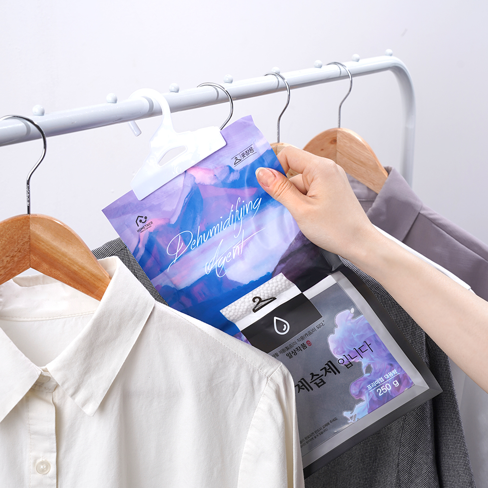 홈트너 제습제 옷장제습제 습기제거제 옷걸이형 250g, 10개