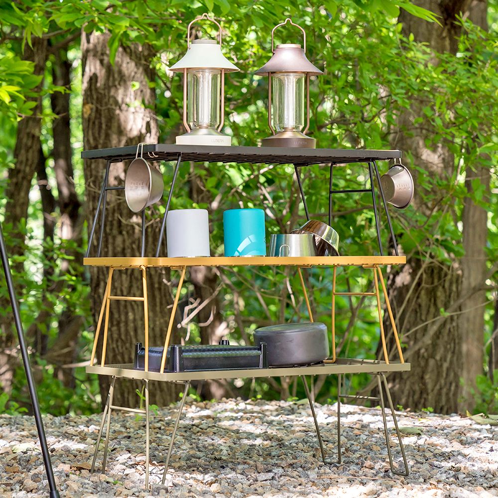 브리즈문 캠핑 접이식 테이블 캠핑용 쉘프 선반 폴딩 쿨러