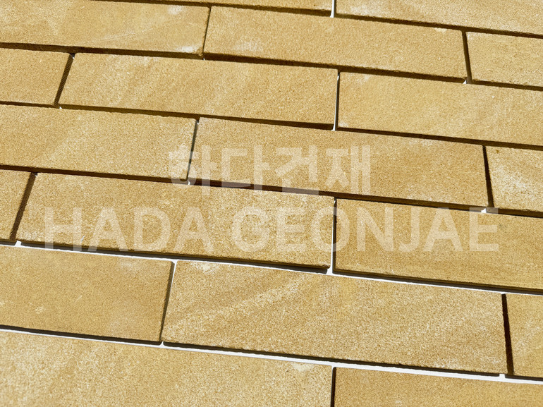 라임스톤 300x70x15T 평스톤 옐로우 / 하다건재 천연석타일