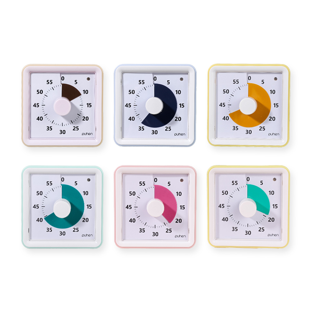 [4세대] 퓨핸 무소음 구글타이머 뽀모도로타이머 시계 타임타이머 6칼라