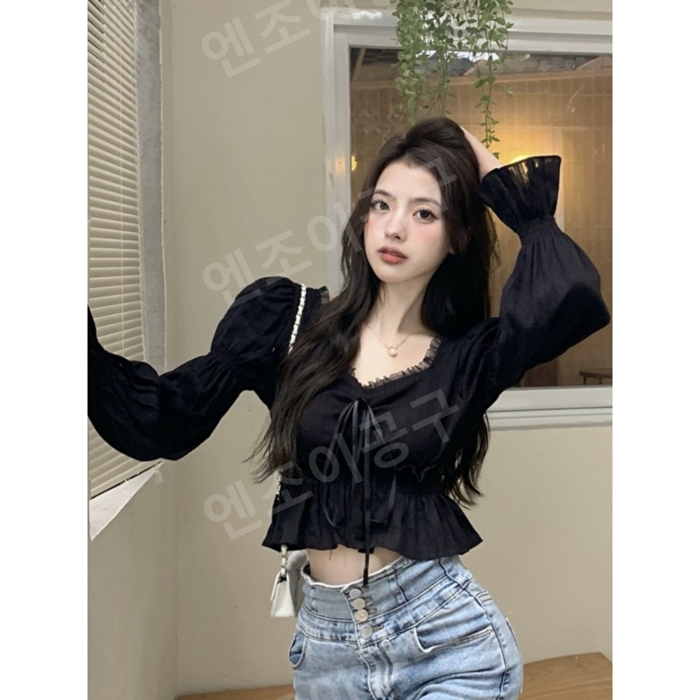 mini 핑계고 15화 카리나 블라우스 간절기 스트릿 의상 옷 패션 - 상세 이미지 3
