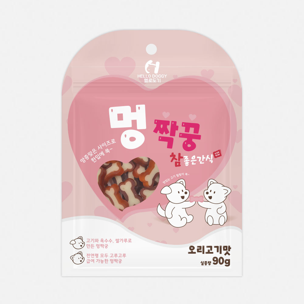 헬로도기 멍짝꿍 강아지훈련용간식 노즈워크간식 오리고기, 90g, 1개 - 상품 이미지