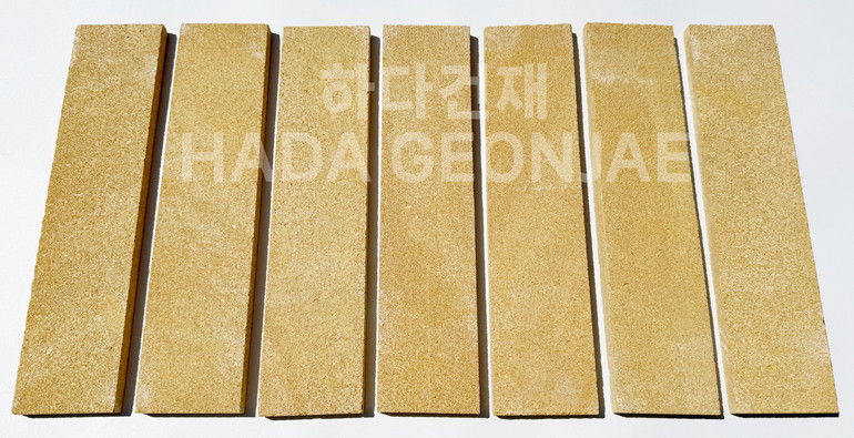 라임스톤 300x70x15T 평스톤 옐로우 / 하다건재 천연석타일