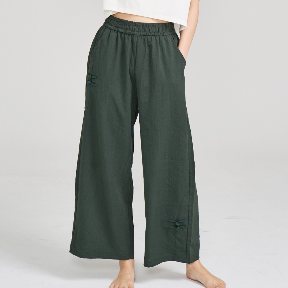 에이원 찰랑찰랑 매듭포인트 9부 와이드 팬츠 115 - 상세 이미지 4