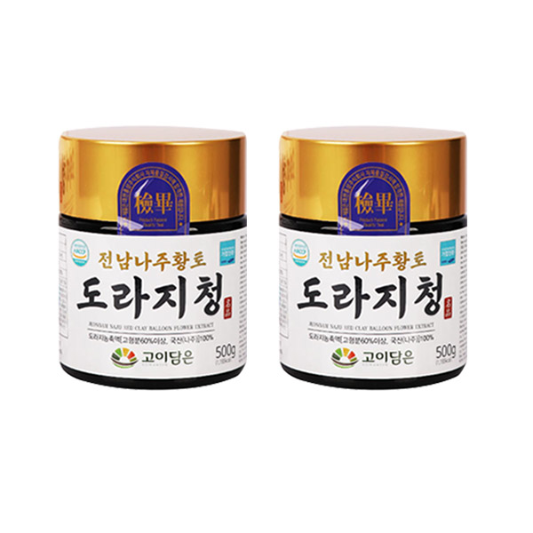 고이담은 전남나주황토 도라지청500g X 2개 : 건강드리미
