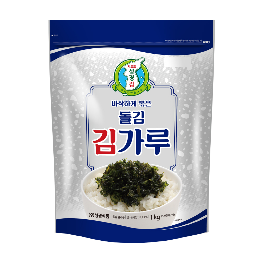 [성경김본사] 지도표 업소용 대용량 돌김 김가루 1kg, 1개 - 상품 이미지