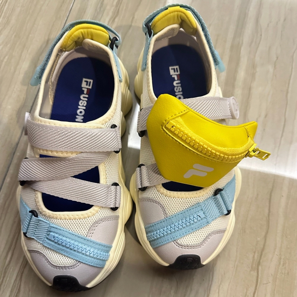 FILA 휠라 퓨전 파우치 샌들 우먼스 썸머 옐로우 - 상세 이미지 2