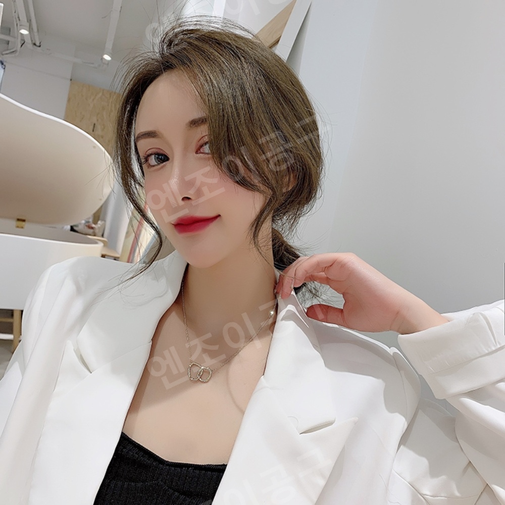 우아한 인생 6화 소유 더블링 목걸이 세련된 큐빅 의상 옷 패션 - 상세 이미지 2