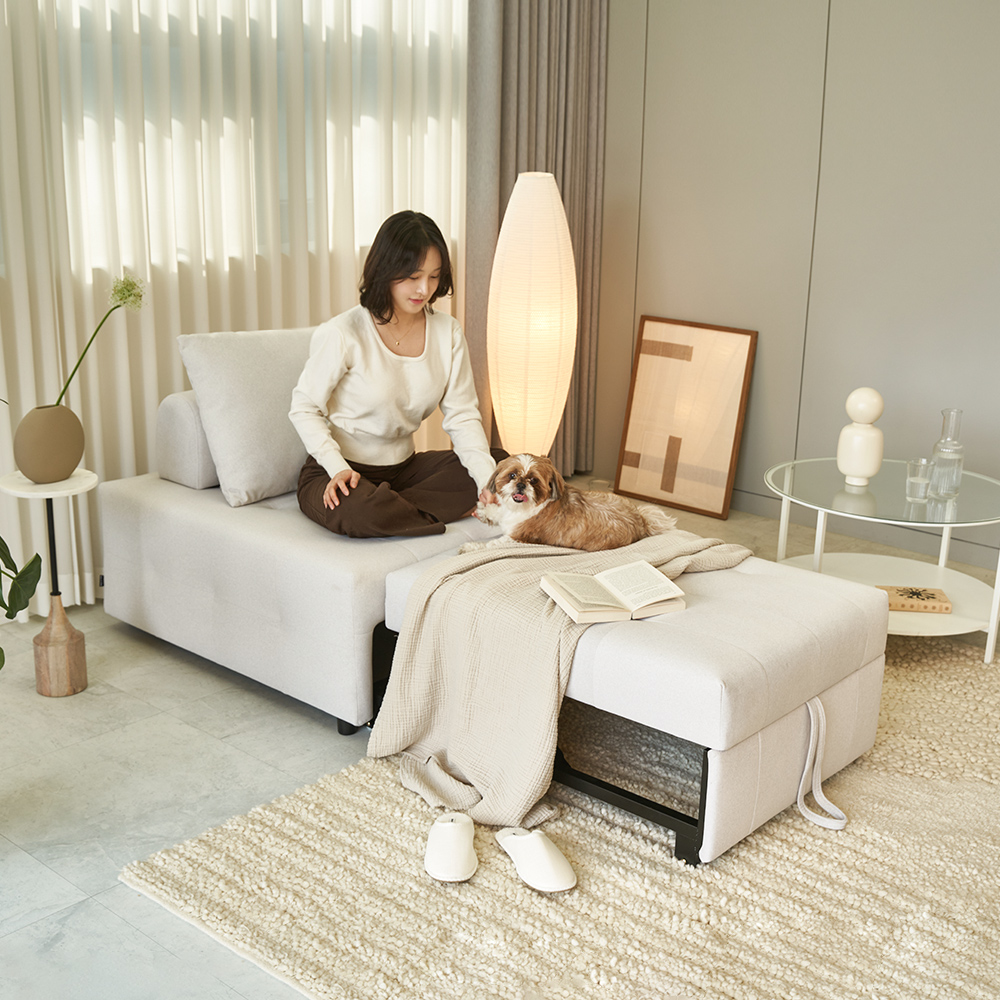 페다 큐브 아쿠아텍스 패브릭 확장형 침대 소파베드