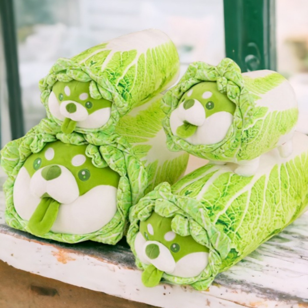 [특이한 선물] 개추 바디필로우 쿠션 인형 야채 배추 강아지 개배추 모찌 베개 42cm