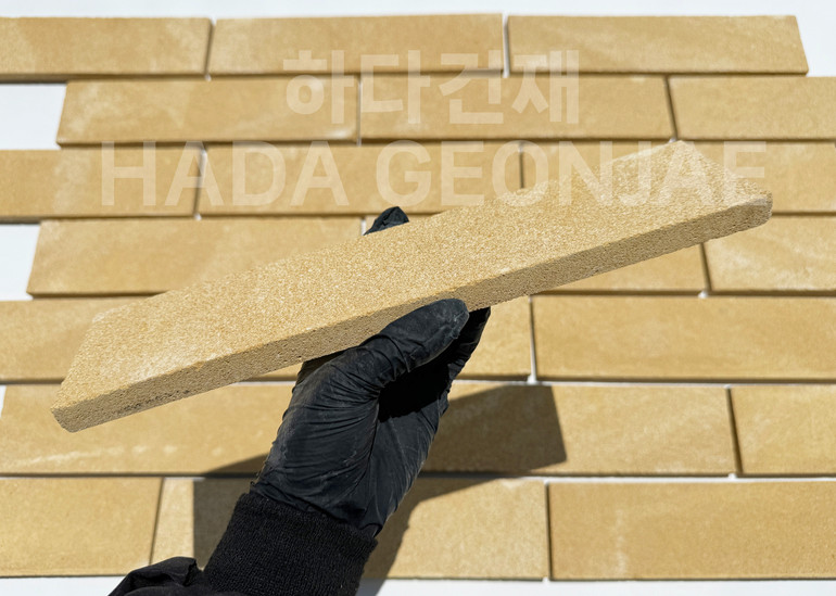 라임스톤 300x70x15T 평스톤 옐로우 / 하다건재 천연석타일