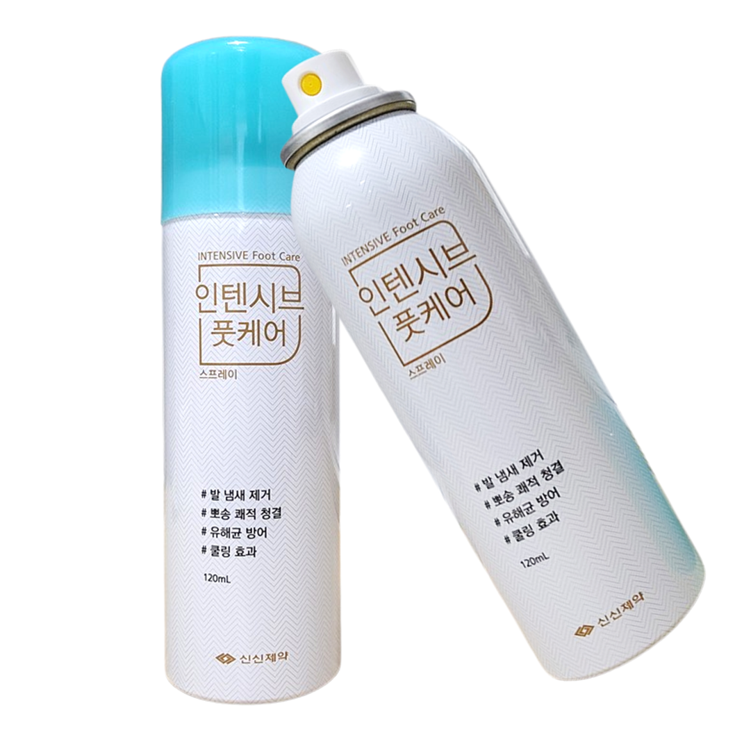 신신제약 인텐시브 풋케어 120ml 발냄새 제거 스프레이 제거제 발바닥 발가락 발땀 - 상품 이미지