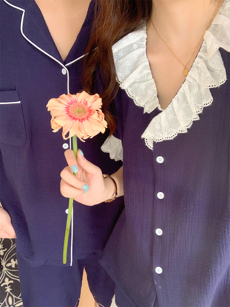 [커플잠옷] (하이디잠옷세트) 여름잠옷 연인 신혼 반팔 반바지 편한 요루면 파자마 투피스 상세 이미지 27