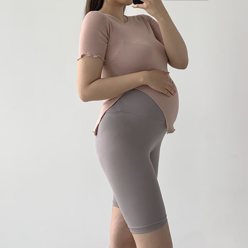 임산부 쿨 5부레깅스 임부복 임산부운동복 임부레깅스 여름 임신복 만삭 임산부 필라테스 요가 운동복 빅사이즈 임산부바지 상세 이미지 38
