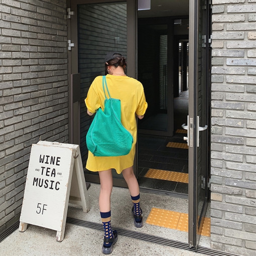 뷰레이터닷컴 모나 메쉬 비치백 망사 물놀이 가방 모래놀이 목욕가방 - 상세 이미지 2