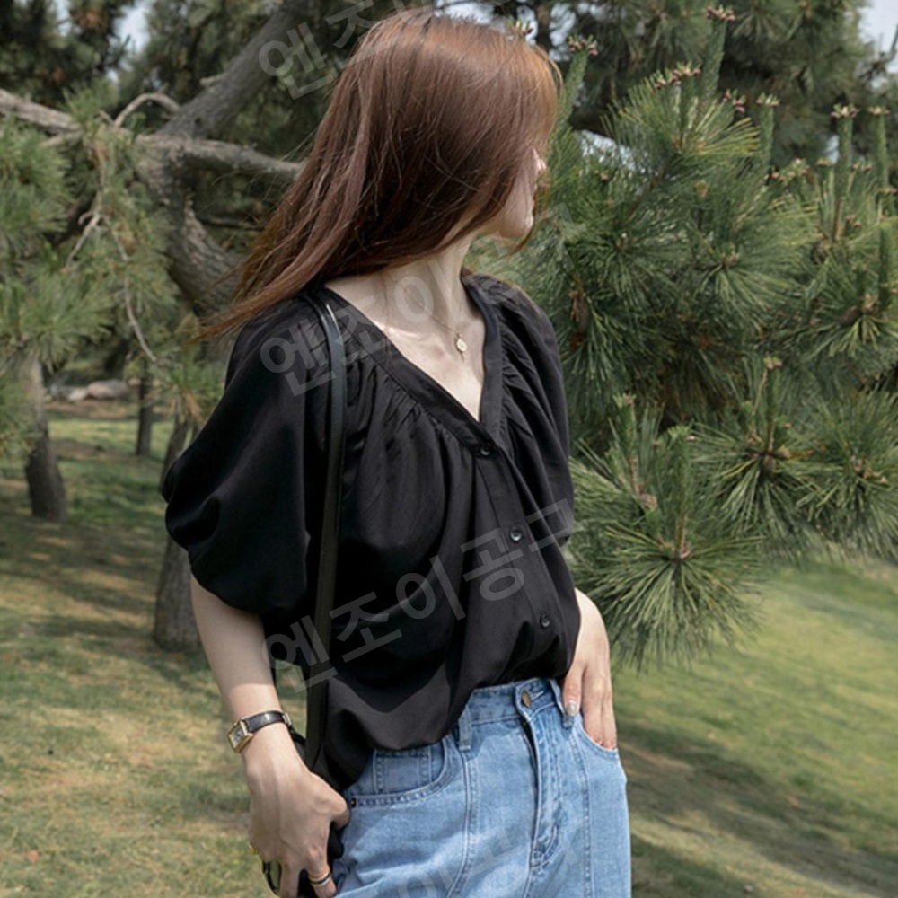 함부로 대해줘 6화 배종욱 까미유 반팔 블라우스 오피스 하객룩 의상 옷 패션 - 상세 이미지 2