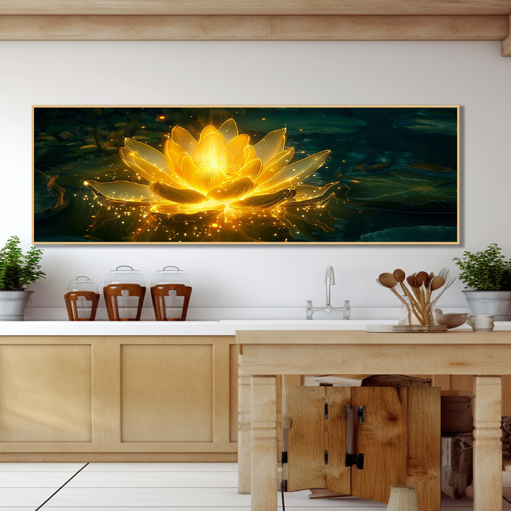 풍요연꽃 160x50cm 무광골드 알루미늄 액자 이미지 8