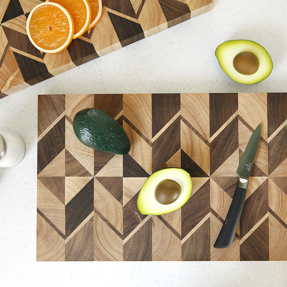 롬버스 엔드그레인 우드 원목 도마