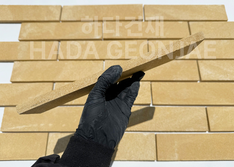 라임스톤 300x70x15T 평스톤 옐로우 / 하다건재 천연석타일