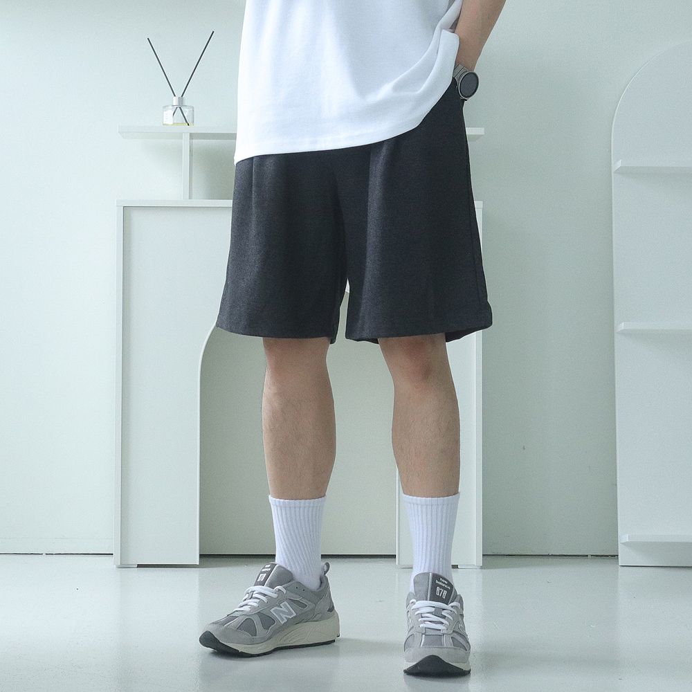 1+1 남자 버뮤다팬츠 밴딩 5부 여름 남자 면 반바지 - 상세 이미지 4